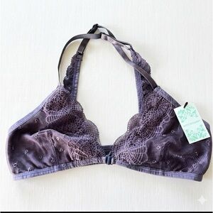 NWT Anemone Purple Lace Bralette Medium